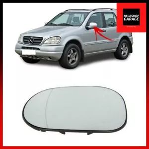 MERCEDES BENZ ML W163 1998 - 2001 ASPHERICAL MIRROR GLASS HEATED LEFT SIDE NEW - Bild 1 von 3
