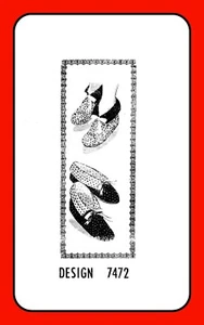 Zapatillas suaves acolchadas con puños S-M-L diseño de pedido por correo 7472 patrón de costura vintage - Imagen 1 de 5