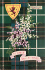 Carte postale BB Londres X299 clan MacIntyre bouclier tartan et santé vœux de Noël