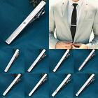 Men Metal Silver Tone Simple Formal Necktie Tie Bar Clasp Clip Clamp Pin Gift