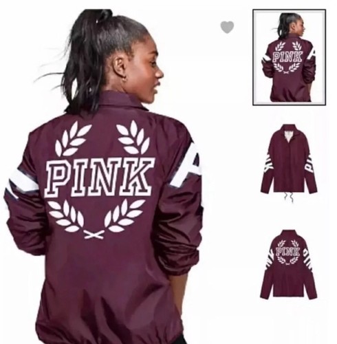 UNDERCOVER Cappotto Coach Victoria's Secret ROSA Orchidea Rosso Bianco Sherpa S NUOVO