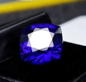 Cushion Cut Blue Loose Gemstone Flawless CERTIFIED 10 Ct Natural Ceylon Sapphire - Picture 1 of 4