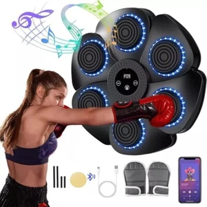 Boxing Machine Punching Pad Wall Mounted Music LED Lighted Training Electronic - Picture 1 of 11