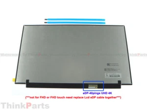 New/Orig Lenovo ThinkPad P15 Gen 1 Gen 2 Lcd Screen UHD 4K eDP 40 5D10V82351 - Picture 1 of 4