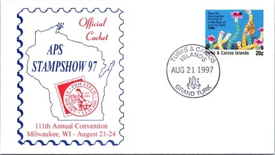 Turks & Caicos FDC 1997 - 111th Annual Convention Milwaukee WI - F64409 - Image 1 of 2