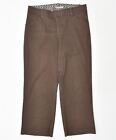 LEE Womens Straight Casual Trousers US 16 2XL W36 L28 Brown Cotton MU10