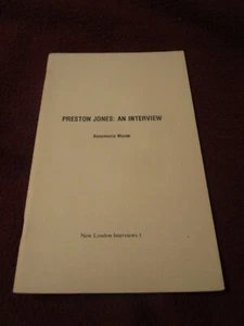 Preston Jones: An Interview : New London Interviews #1 SIGNED Texas Trilogy - Picture 1 of 3