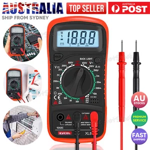 LCD Digital Multimeter Automotive AC/DC Voltmeter Current OHM Meter Multi Tester - Picture 1 of 11
