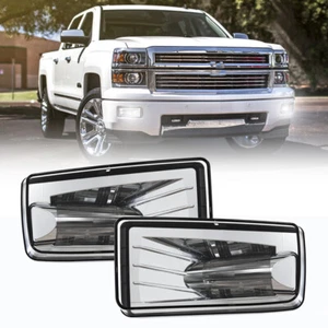 Pair LED Fog Lights For Chevy Silverado 1500 2500 3500 Suburban Tahoe 2007-2014 - Picture 1 of 11