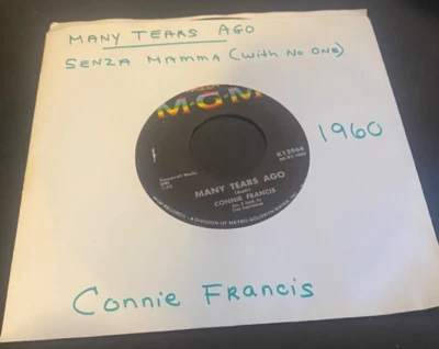 Connie Francis - Many Tears Ago/Senza Mamma - 45 RPM Vinyl 7" Single=MGM-Excel. - Image 1 of 3
