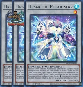 Yugioh! 3x Ursarctic Polar Star DUNE-EN041 Súper Raro 1a Edición Casi Nuevo - Imagen 1 de 1