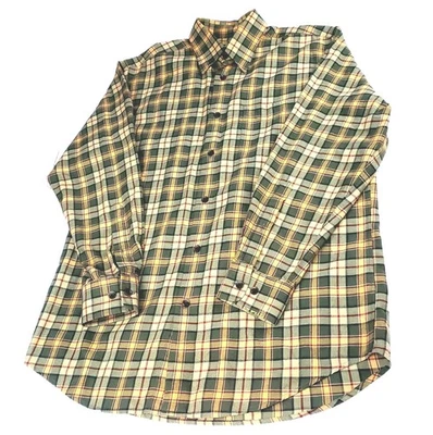 Franela Orvis Luxury Algodón Lana Merino Verde Amarillo Exterior Camping Senderismo  Foto 1 de 4