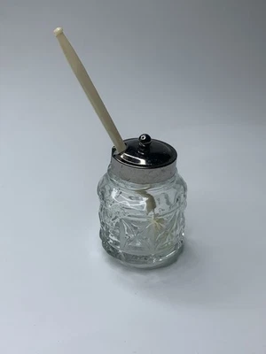 Miniatura M331 Vidrio Estampado Sal/Pimienta/Azúcar Con Cuchara Foto 1 de 4