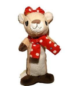 Juguete chirriante Dan Dee perro Clarice Rudolph el reno nariz roja funciona  - Imagen 1 de 6