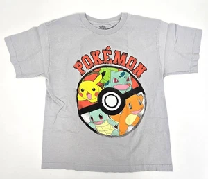 Pokemon T-Shirt Youth XL Gray - Pokeball - Picture 1 of 7