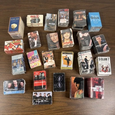 Lot of 83 New Vintage 1990s Cassette Tapes Duplicates Elton John Black Eyed Peas - Image 1 of 4