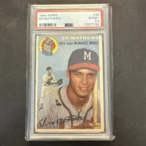 1954 Topps Eddie Mathews #30 PSA 2,5 bueno - Imagen 1 de 2