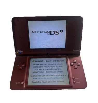 Nintendo DSi XL Burgundy Maroon Red UTL-001 Tested, No Charger Or Stylus - Image 1 of 4