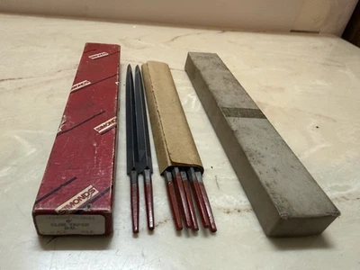 SIMONDS 6” Slim Taper VTG Rectangle Metal Files NIN  7 Qty Rare - Image 1 of 4