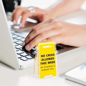 Unisex Gift Office Decor "No Crisis Allowed This Week" Desk Clip For Coworkers - Picture 1 of 6