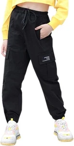 SANGTREE Girls & Womens Drawstring Cargo Jogger Pants,3 Years - Women 3XL - Picture 1 of 170