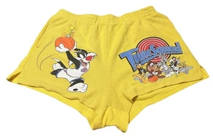 Space Jam Tune Squad Shorts Adult XXL Yellow Looney Tunes Basketball Cartoon - Picture 1 of 8