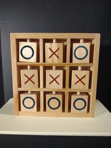 Ganzholz TIC TAC TOE Flip Tabletop Spiel X's & O's 5,25 x 5,25 Zoll Neu!  - Bild 1 von 11