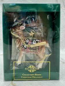NUOVO Fitz & Floyd CHRISTMAS LODGE Renna 2001 Edizione Limitata Ornamento Sigillato In Scatola - Foto 1 di 7
