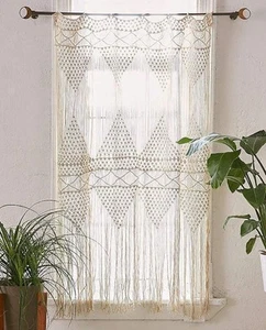 Macrame Curtain Macrame Wall Hanging Macramé Handwoven Boho Wedding Backdrop ... - Picture 1 of 5