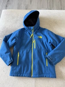 The North Face Boys Hooded Jacket Coat Size 7-8 Small Blue - Picture 1 of 4