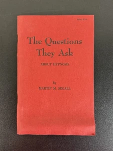 The Questions They Ask About Hypnosis SIGNED by Martin M. Segall 1975 - Kreskin - Bild 1 von 8