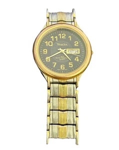Reloj de cuarzo Westclox LTX281 esfera negra Japón movimiento para piezas correa incompleta de colección - Imagen 1 de 9