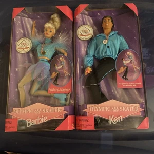 1997 Barbie & Ken Olympic Skater Dolls~NRFB~2 Dolls Set~U.S. Olympic Team Dolls - Picture 1 of 10