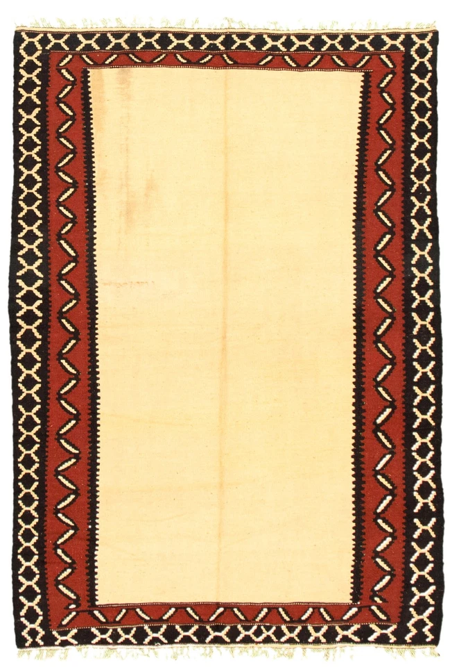 Alfombra tradicional vintage tejida a mano alfombra Kilim de lana de 4'7" x 6'8" Foto 1 de 4