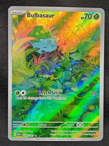 Bulbasaur 166/165 2023 SV: Scarlet & Violet 151 Holo FULL ART IR Near Mint NM - Bild 1 von 10