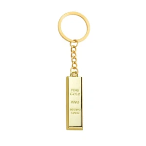 Elegant Bullion Charm Keychain Fashion Key Ornament Alloy Texture Key Pendant - Picture 1 of 8