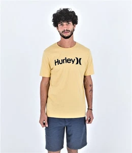 Hurley Camiseta Manga Corta Hombre Algodón Cuello Redondo Lavado Diario Amarillo MEDIO PRECIO - Imagen 1 de 3