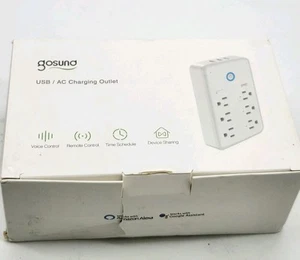 Gosund Smart Plug Outlet Extender W/ 3 USB Ports 6 Outlet Wall Adapter Wifi Plug - Picture 1 of 4
