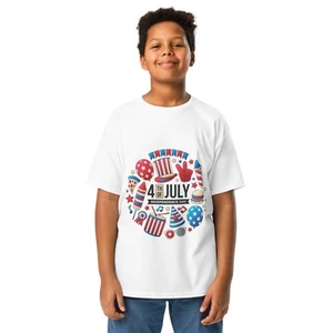 Youth classic tee Girls/boys, Patriotic, 4th July, Independence Day - Picture 1 of 14