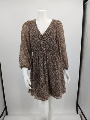 Mini Vestido Madewell (Re)sourced Para Mujer Pequeño Estampado Ditsy Georgette Botón Delantero Foto 1 de 4