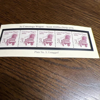 Scott#2252a-Conestoga Wagon Dull,dry Gum 未标记 MNH PNC5 — 第 1/2 张图片