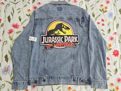 BRAND NEW! Universal Studios Jurassic Park 30th Anniversary Jean Jacket Adult S - Image 1 of 4