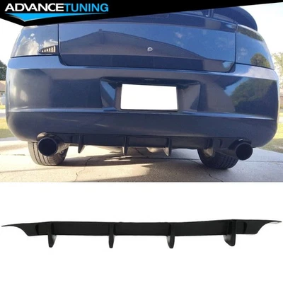 Fits 06-10 Dodge Charger MDP Style 4-Fin Rear Bumper Lip Diffuser Lower Spoiler Foto 1 de 4