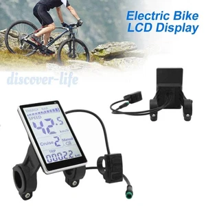 Electric Bike LCD Display Meter Control Panel 24V 36V 48V 60V Speedometer 5 Pin - Picture 1 of 22