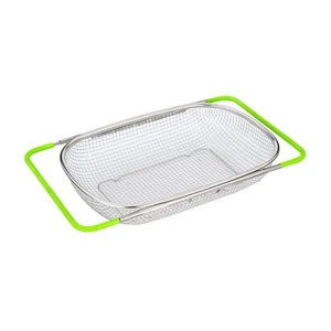 Tenta Over the Sink Colander Strainer Basket Stainless Steel Wire Strainer Fo... - Picture 1 of 6