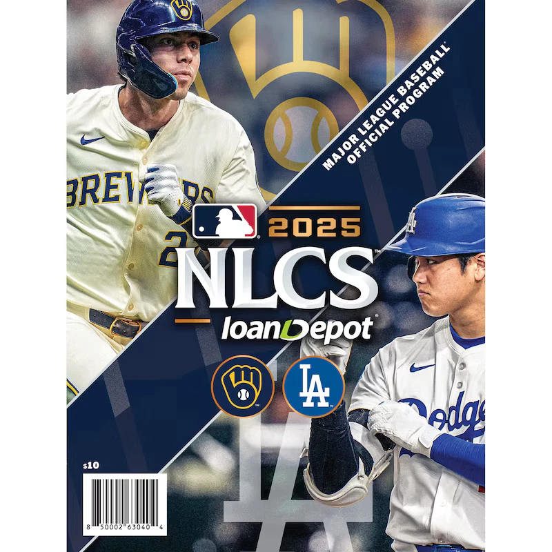 2025 MLB OFFICIAL NLCS PROGRAM Los Angeles Dodgers Milwaukee Brewers SHIPS 10/15 - Image 1 of 1