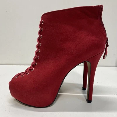 Rock & Republic Mujer Rrmitchellred 63772 Rojo Textil Con Cordones Talla 7 Foto 1 de 4