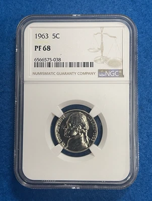 1963 Proof Jefferson Nickel NGC PF68 - Image 1 of 4