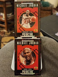 Lote (2) Michael Jordan Jugador del Mes 1995-96 Cubierta Superior Predictor #R3 y R5 - Imagen 1 de 4