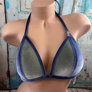 VS PINK Retired Velvet Padded Bikini Top Size L - Picture 1 of 3